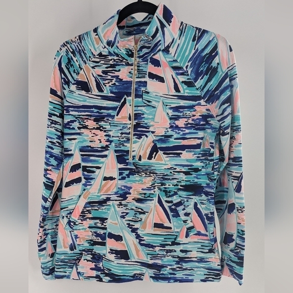 Lilly Pulitzer Pier Pressure Pull Over Size S - Picture 4 of 5